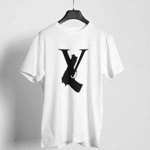 Unisex Luxury Gun Tshirt Brand New Short Sleeve White Handgun Shoot Mens Womens